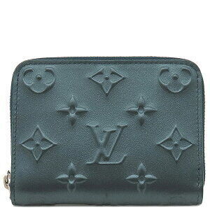 Louis Vuitton Moonogram Zippy Coin Wallet Steel Blue Calfskin